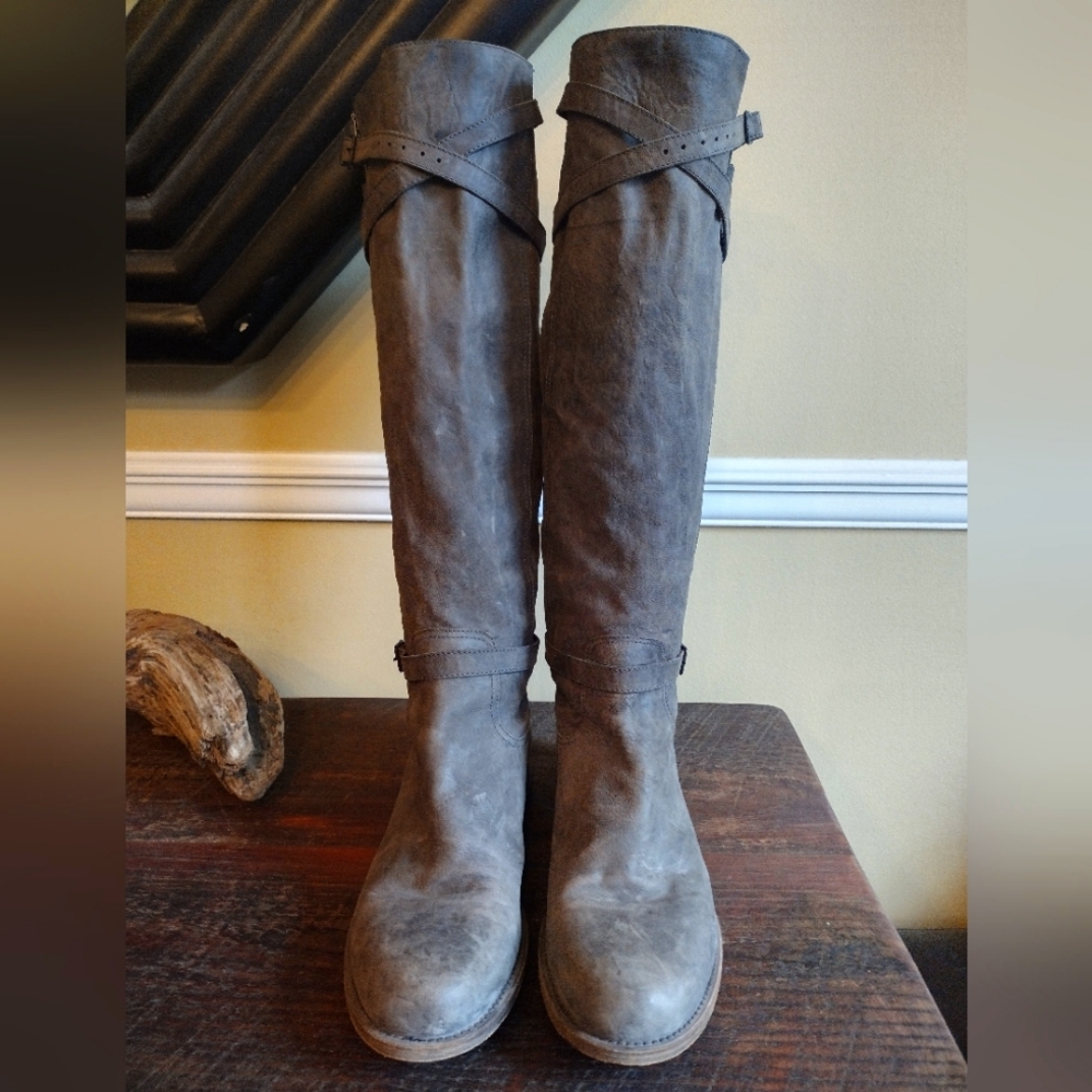 LD Tuttle Grey Artisan Riding Boots Size 40 (10) - Picture 2 of 15